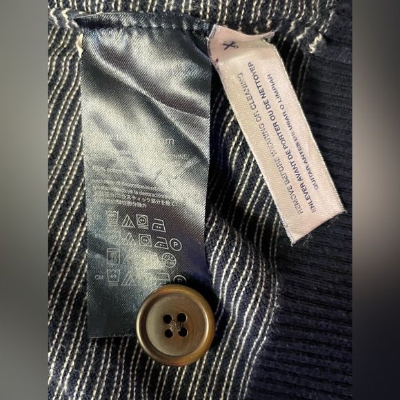 Tommy Hilfiger Sweater Adult Small Blue Cardigan Knit Pockets Striped Mens - Picture 12 of 12